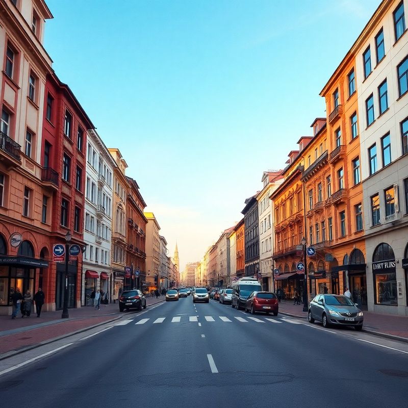 Strada Dorobanților din Cluj-Napoca într-o dimineață senină